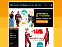 Tablet Screenshot of disfracespartycostumes.com